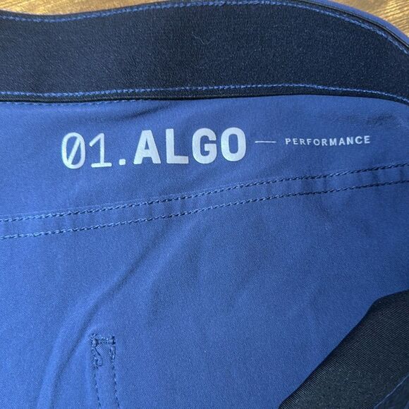 01.Algo Pants Mens 38 Blue Golf Chino Performance Stretch Nylon - Picture 8 of 11
